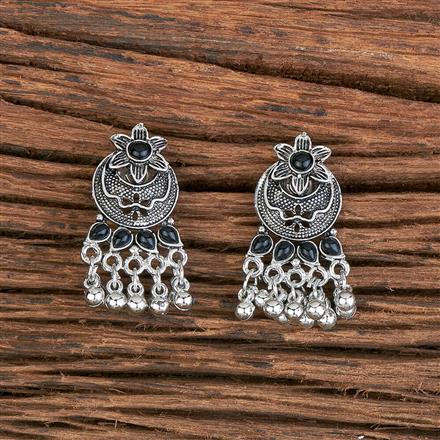 Chand Earring With Oxidised Plating