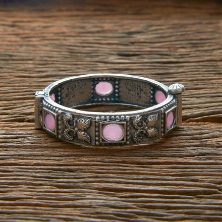 Peacock Kada With Oxidised Plating