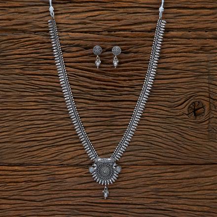 Peacock Necklace With Oxidised Plating