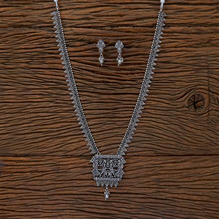 Long Necklace With Oxidised Plating