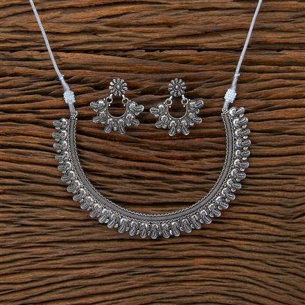 Classic Necklace With Oxidised Plating