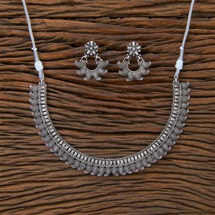 Classic Necklace With Oxidised Plating