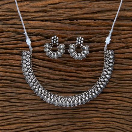 Classic Necklace With Oxidised Plating