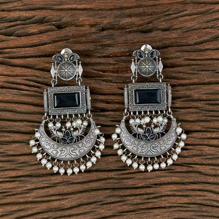 Chand Earring With Oxidised Plating