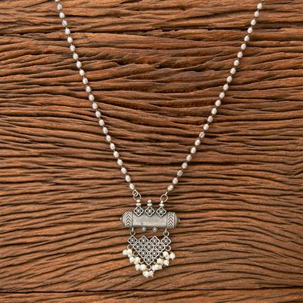 Classic Chain Pendant With Oxidised Plating