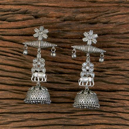 Jhumki With Oxidised Plating