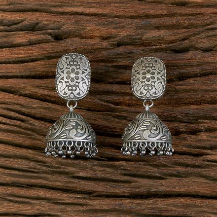 Jhumki With Oxidised Plating