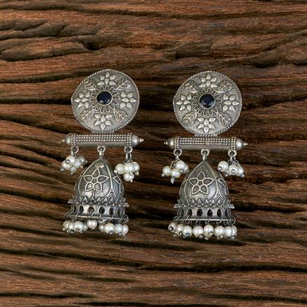 Jhumki With Oxidised Plating