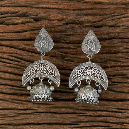 Jhumki With Oxidised Plating