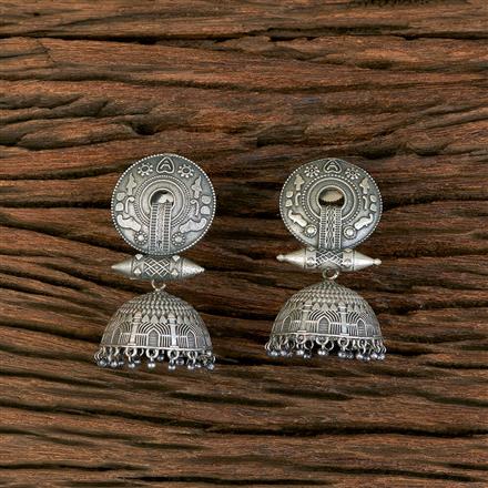 Jhumki With Oxidised Plating