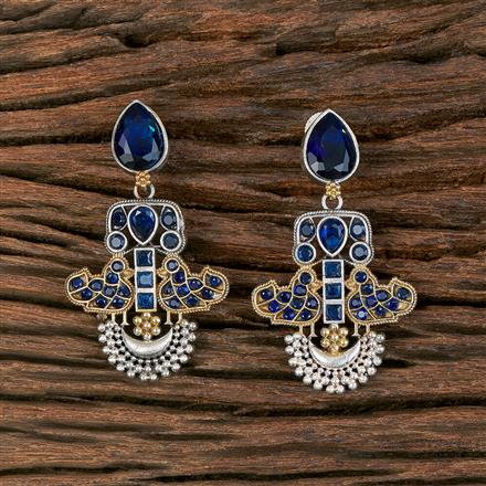 Oxidised Classic Earring With 2 Tone Plating