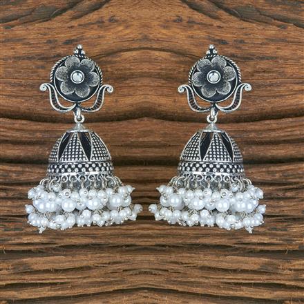 Jhumki With Oxidised Plating