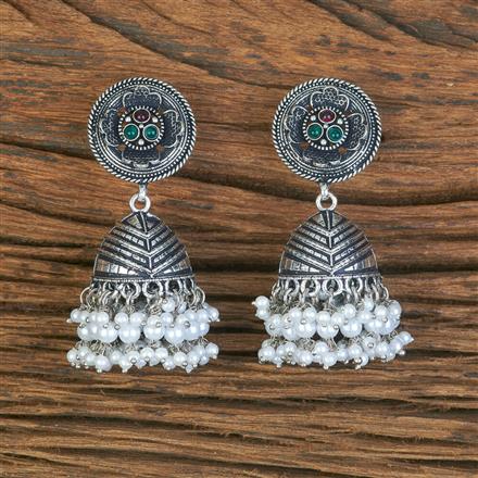 Moti Jhumki With Oxidised Plating