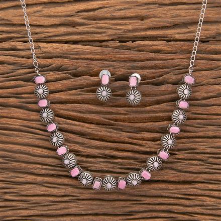 Classic Necklace With Oxidised Plating