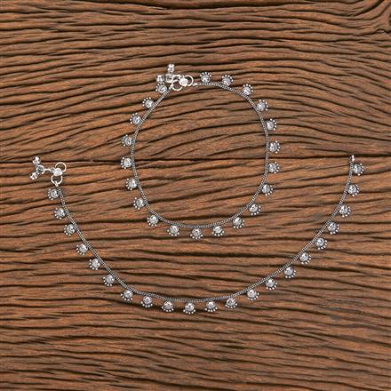 Delicate Payal With Oxidised Plating