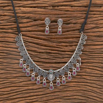 Classic Necklace With Oxidised Plating