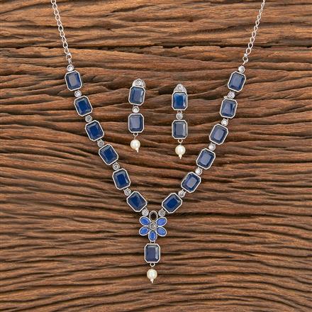 Pearl Necklace With Oxidised Plating