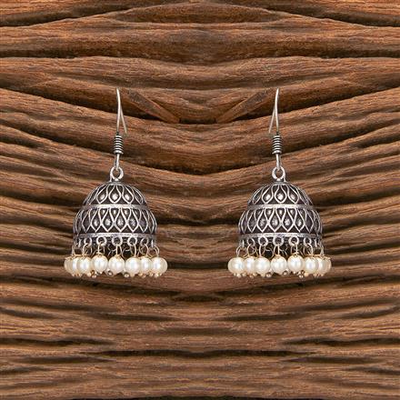 Jhumki With Oxidised Plating