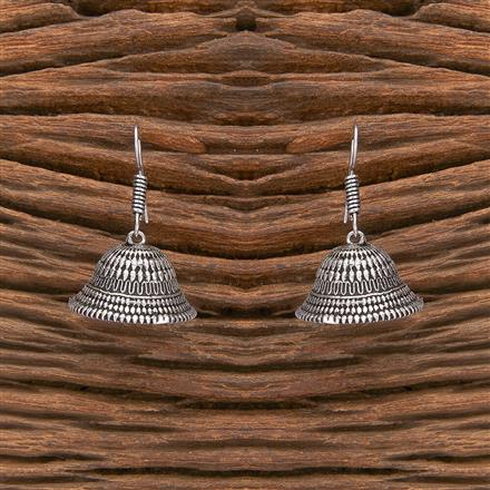 Jhumki With Oxidised Plating