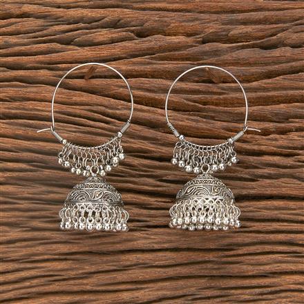 Jhumki With Oxidised Plating