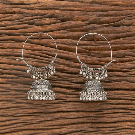 Jhumki With Oxidised Plating