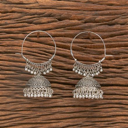 Jhumki With Oxidised Plating