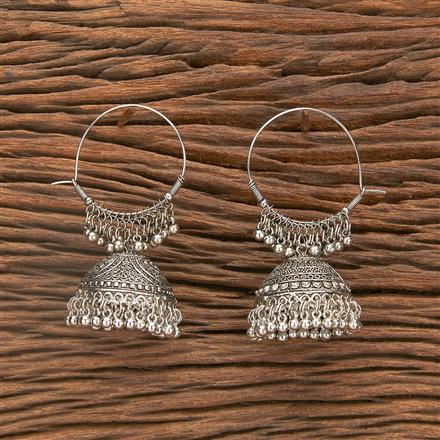 Jhumki With Oxidised Plating