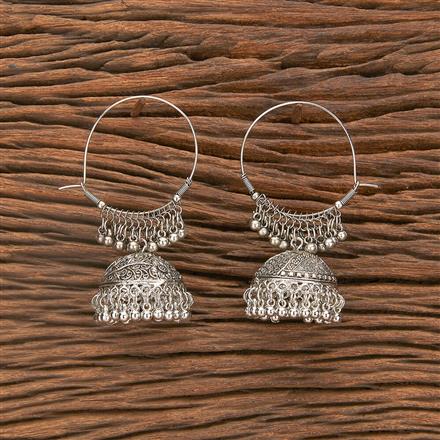 Jhumki With Oxidised Plating