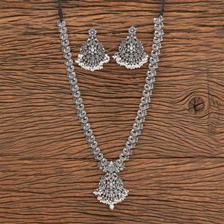 Long Necklace With Oxidised Plating