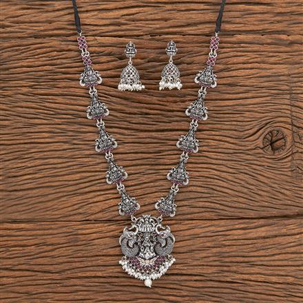 Temple Necklace With Oxidised Plating