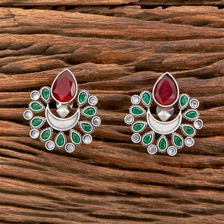 Chand Earring With Oxidised Plating