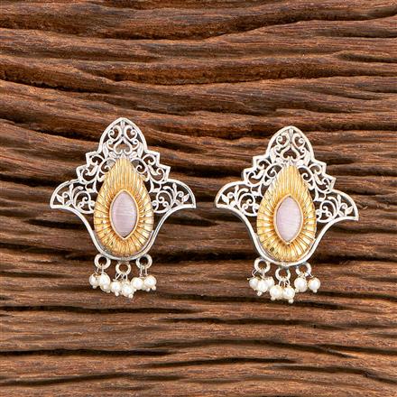 Oxidised Classic Earring With 2 Tone Plating