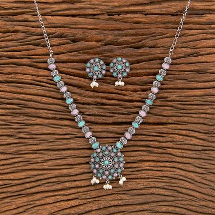 Classic Necklace With Oxidised Plating