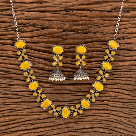 Classic Necklace With Oxidised Plating