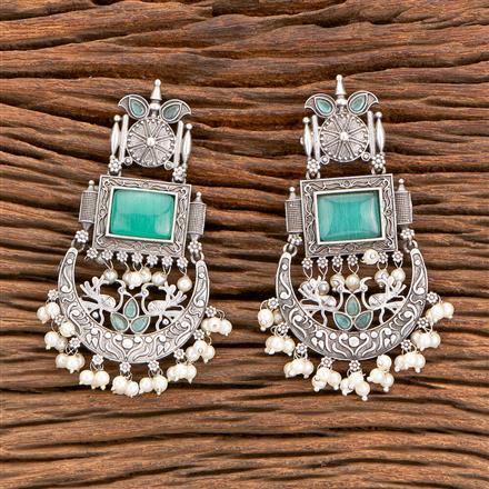 Pearl Earring With Oxidised Plating