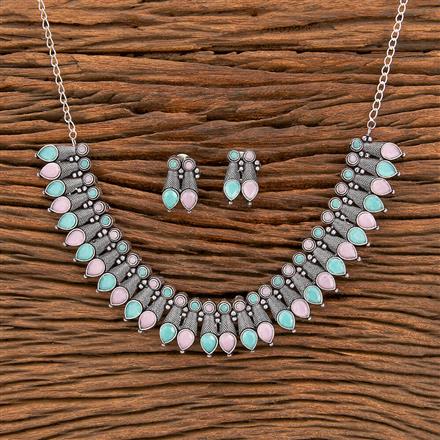 Classic Necklace With Oxidised Plating