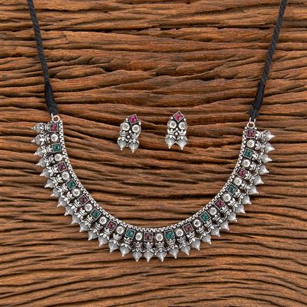 Delicate Necklace With Oxidised Plating