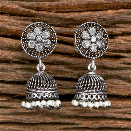 Moti Jhumki With Oxidised Plating