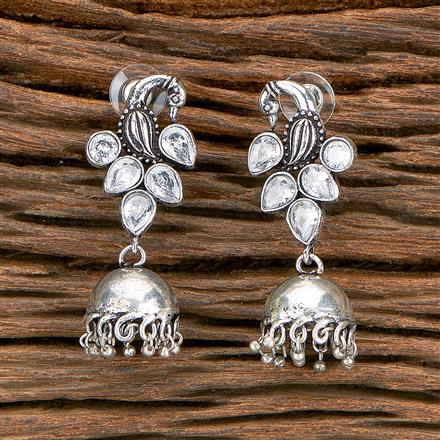 Jhumki With Oxidised Plating