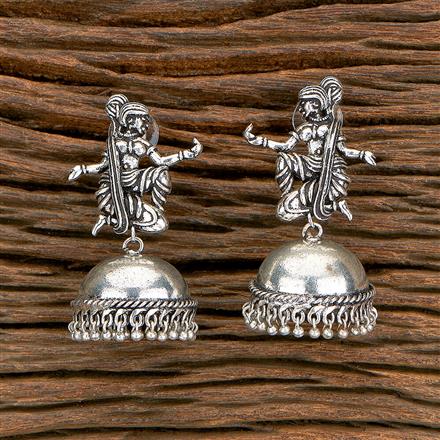 Jhumki With Oxidised Plating