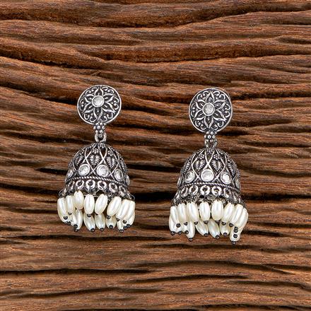 Jhumki With Oxidised Plating