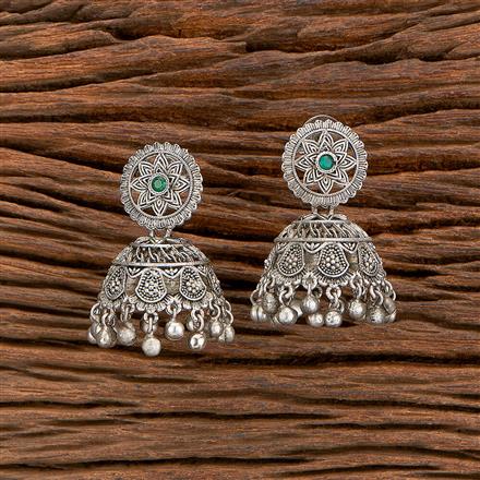 Jhumki With Oxidised Plating