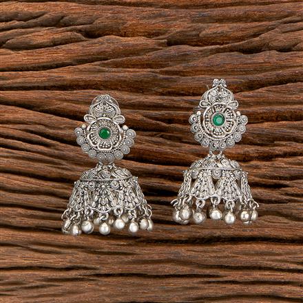 Jhumki With Oxidised Plating