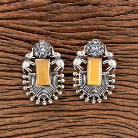 Trendy Earring With Oxidised Plating