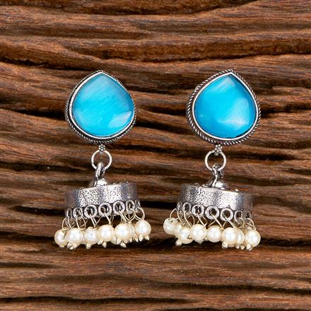 Jhumki With Oxidised Plating