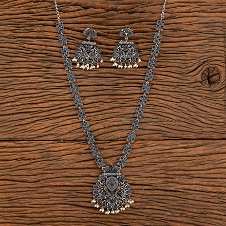 Long Necklace With Oxidised Plating