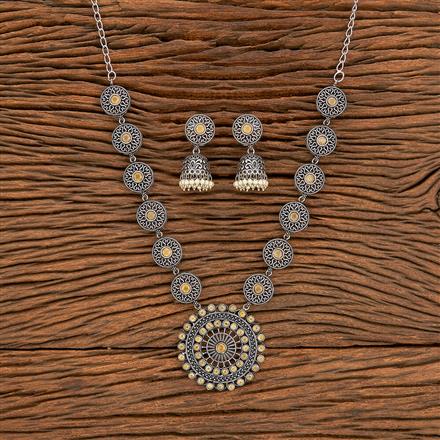 Classic Necklace With Oxidised Plating