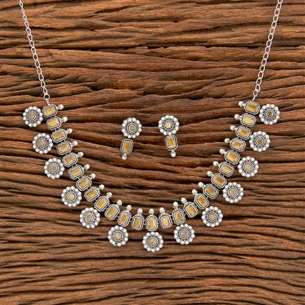 Classic Necklace With Oxidised Plating