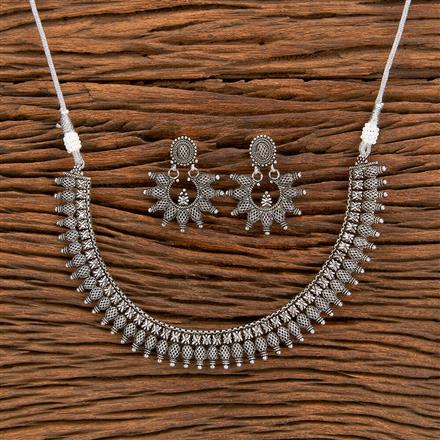 Classic Necklace With Oxidised Plating