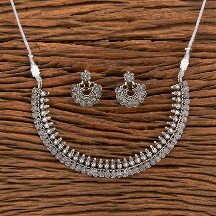 Classic Necklace With Oxidised Plating